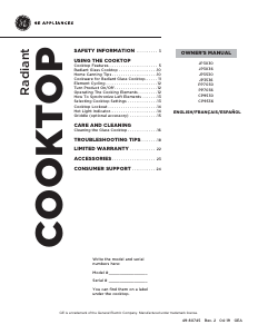 Mode d’emploi GE JP3030TJWW Table de cuisson