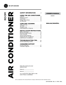 Manual GE AHQ06LZ Air Conditioner