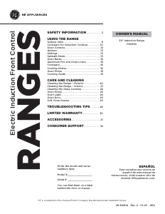 Manual GE PHS930BLTS Range