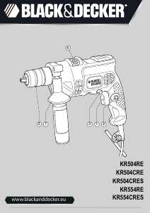 Bruksanvisning Black and Decker KR504CRES Slagdrill