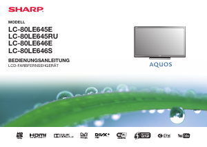 Bedienungsanleitung Sharp AQUOS LC-80LE646S LCD fernseher