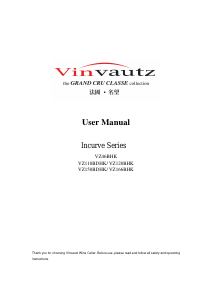 Manual Vinvautz VZ110BDHK Wine Cabinet
