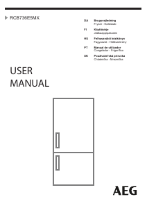 Manual AEG RCB736E5MX Frigorífico combinado