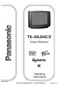 Manual Panasonic TX-25LD4CZ Television