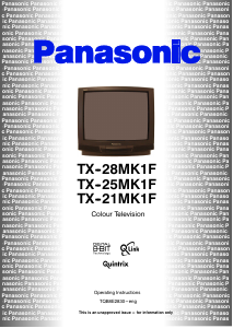 Manual Panasonic TX-21MK1F Television
