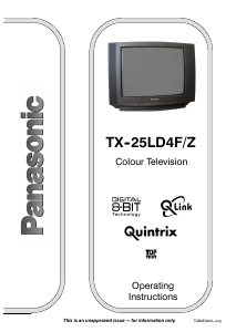 Manual Panasonic TX-25LD4FZ Television