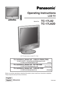 Bruksanvisning Panasonic TC-17LA2 LCD TV
