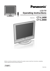 Manual Panasonic CT-L2000 LCD Television