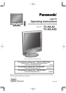 Manual de uso Panasonic TC-20LA2D Televisor de LCD