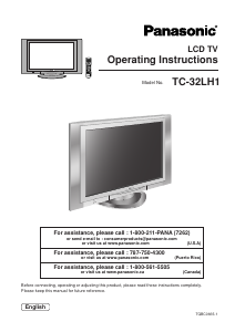 Manual Panasonic TC-32LH1 LCD Television