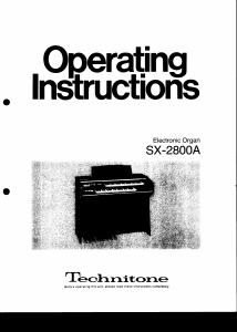 Manual Technitone SX-2800A Organ