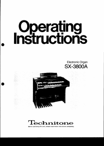 Manual Technitone SX-3800A Organ