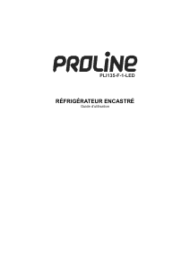 Mode d’emploi Proline PLI135-F-1-LED Réfrigérateur