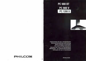 Manual Philco PC900BT Cooker Hood