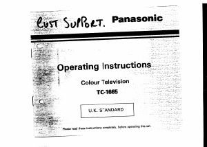 Manual Panasonic TC-1665 Television