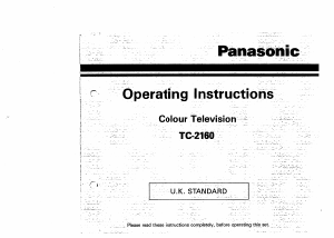 Manual Panasonic TC-2160 Television