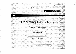 Manual Panasonic TC-2185 Television