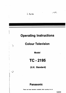 Manual Panasonic TC-2195 Television