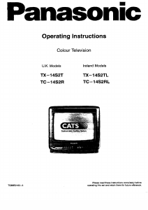 Manual Panasonic TX-14S2TL Television