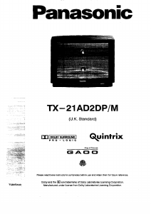 Manual Panasonic TX-21AD2DPM Television