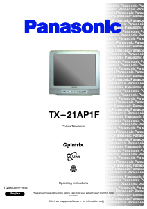 Manual Panasonic TX-21AP1F Television