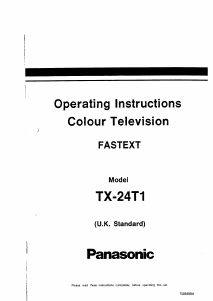 Manual Panasonic TX-24T1 Television