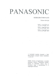 Használati útmutató Panasonic TX-25GF10 Televízió