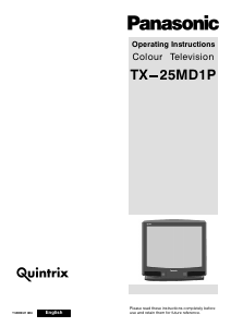 Manual Panasonic TX-25MD1 Television