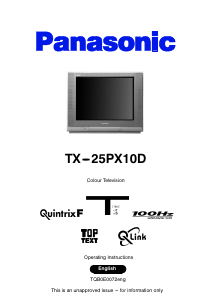 Manual Panasonic TX-25PX10D Television