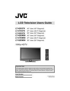 Manual JVC LT-42X579 LCD Television