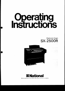 Handleiding National SX-2500R Orgel