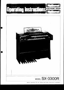 Handleiding National SX-3300R Orgel