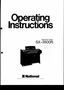 Manual National SX-3500R Organ