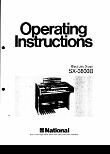 Manual National SX-3800B Organ