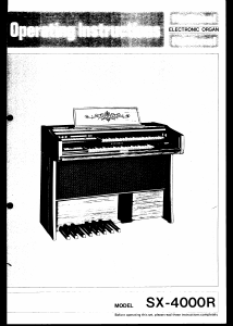 Manual National SX-4000R Organ