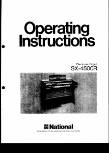 Handleiding National SX-4500R Orgel
