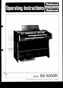 Handleiding National SX-5000R Orgel