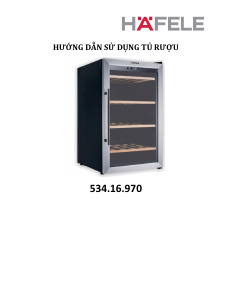 Hướng dẫn sử dụng Häfele 534.16.970 Tủ rượu vang