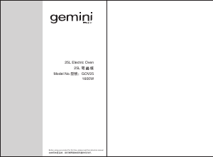 Handleiding Gemini GOV25 Oven