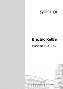 Manual Gemini GKT17SS Kettle