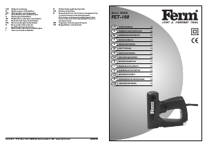 Bruksanvisning FERM ETM1001 Häftpistol