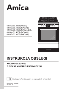 Instrukcja Amica 614GcE3.33ZpAQ(XL) Kuchnia