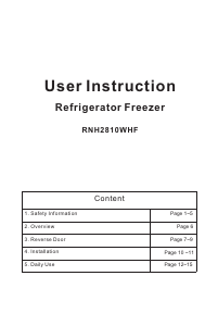 Manual Daewoo RNH2810WHF Fridge-Freezer