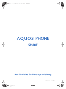 Bedienungsanleitung Sharp AQUOS SH80F Handy