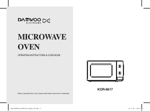 Manual Daewoo KOR-6S20W Microwave