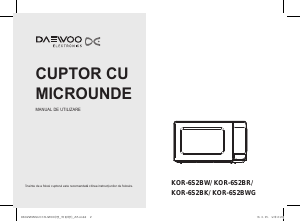 Manual Daewoo KOR-6S2BR Cuptor cu microunde