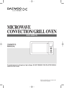 Manual Daewoo KOC-9N8V Microwave