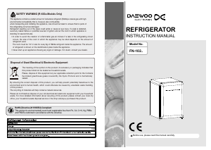 Manual Daewoo FN-102PBQ Refrigerator