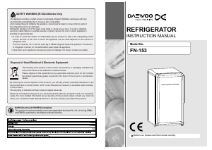 Manual Daewoo FN-153PBQ Refrigerator