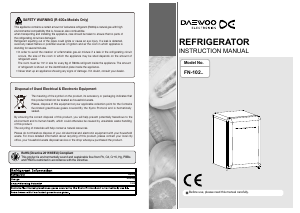 Manual Daewoo FN-102PWQ Refrigerator